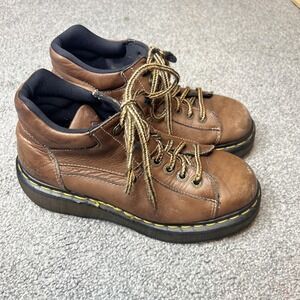 Dr Martens 8053 Shoes Mens Size 6 Brown Leather Platform Lace Up Made England
